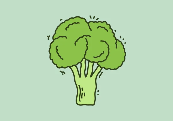 Color Verde Del Diseño Ilustración Brócoli — Archivo Imágenes Vectoriales