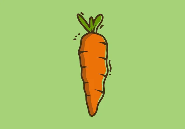 Illustration Drawing Orange Carrot Vegetable — Stock Vector