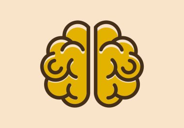 Mono çizgisi biçiminde insan beyninin klasik rengi