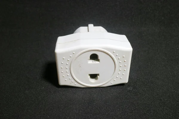 Photo White Electric Socket Worn Out Condition — Stock Photo, Image