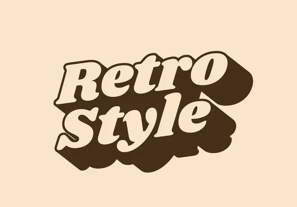 Retro Stil Text Effekt Design Vintage Stil Und Farben — Stockvektor