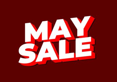 Satış olabilir. Metin etkisi tasarımı 3 boyutlu stil ve göz alıcı renkler