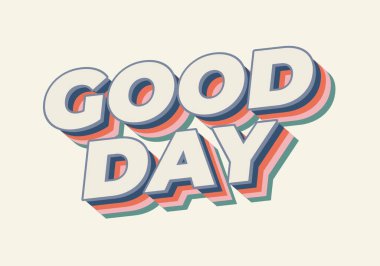 İyi günler. Metin efekti tasarımı iyi renklerle 3B biçiminde