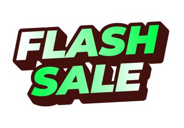 Anlık satış. Dijital veya pint tanıtımı için 3B biçiminde metin efekti tasarımı