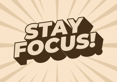 Dikkatini topla. Metin efekti tasarımı iyi renklerle 3B biçiminde