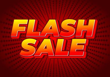 Anlık satış. Dijital veya pint tanıtımı için 3B biçiminde metin efekti tasarımı