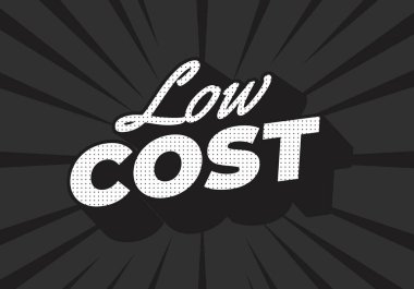 Düşük maliyetli. Promosyon reklamları için 3B biçiminde metin efekti tasarımı