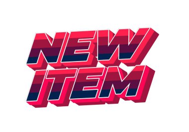 Yeni parça. İlan amacı için metin efekti tasarımı 3B biçiminde