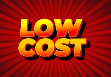 Düşük maliyetli. Promosyon reklamları için 3B biçiminde metin efekti tasarımı