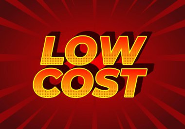 Düşük maliyetli. Promosyon reklamları için 3B biçiminde metin efekti tasarımı