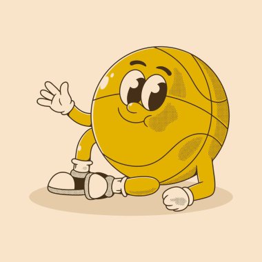Basketbol karakteri. Rahat bir tasvir, günlük kıyafetler için mükemmel.