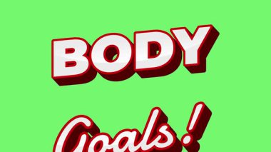 Parlak yeşil arkaplan üzerinde kırmızı gölge olan 3B hareketli Vücut Hedefleri.