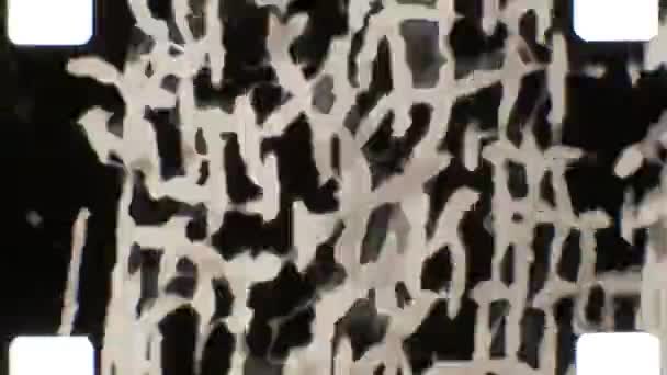 16Mm Abstraktní Expresivní Černobílý Film Dobré Použití Jako Pozadí Různými — Stock video