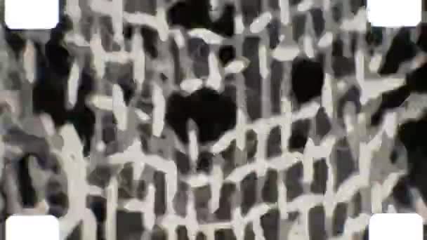 16Mm Abstraktní Expresivní Černobílý Film Dobré Použití Jako Pozadí Různými — Stock video