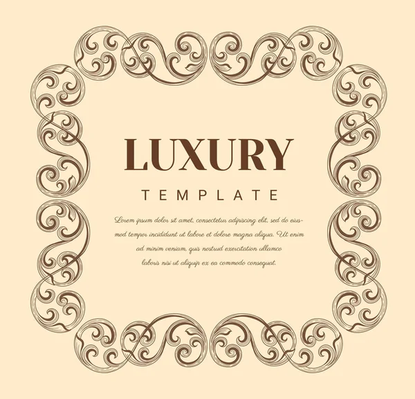 stock vector lined design frame, text frames, Vintage Ornate Frame for invitations and greeting cards, Elegant vector