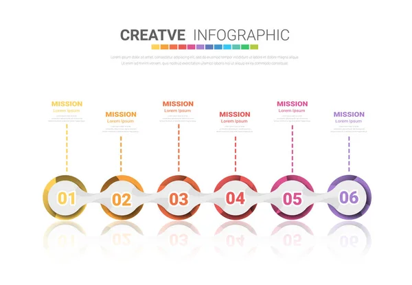 Infografische Gestaltungselemente Für Ihr Unternehmen Mit Optionen Teilen Schritten Oder — Stockvektor