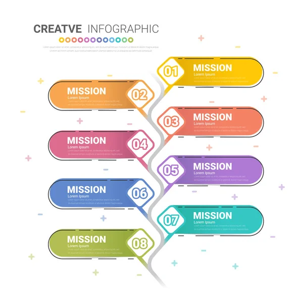 Дизайн Векторной Инфографической Этикетки Иконками Опциями Шагами Инфографика Бизнес Концепции — стоковый вектор