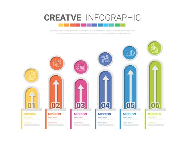 Infografik Design Mit Optionen Für Das Geschäftskonzept Kann Für Präsentationsbanner — Stockvektor