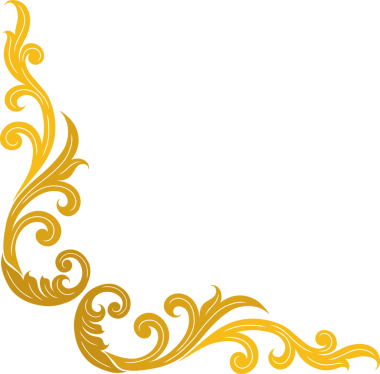 Geleneksel Tayland 'ın köşe çerçevesi