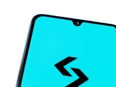 Lod, Israel - 16 Temmuz 2023: Bitget uygulaması beyaz arka planda akıllı telefondan çalıştırma ekranı. Üst görünüm düzlüğü kopyalama alanı ile yatıyordu.