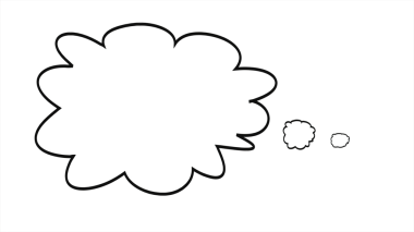 Düşünce ya da konuşma baloncuğu tasviri.