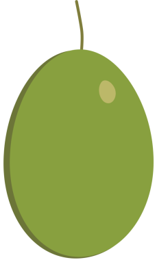 Zeytin simgesi düz tasarım.