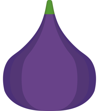 İncir simgesi düz tasarım.