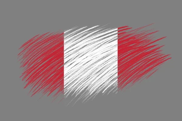 Vlag Van Peru Vintage Stijl Borstel Achtergrond — Stockfoto