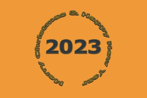 Εικονογράφηση Πρωτοχρονιά Έννοια 2023 Σχεδιασμός Κείμενο Jean Σχεδιασμό Φόντο Χρώμα — Φωτογραφία Αρχείου