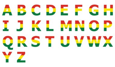 Metin arkaplanda Bolivya 'nın 3B Bayrağı.