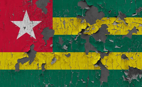 Bandiera Del Togo Vecchio Sfondo Muro Pietra — Foto Stock