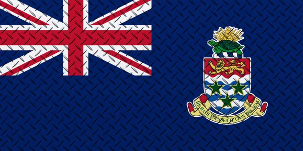 Flag Cayman Islands Metal Wall Background — 스톡 사진