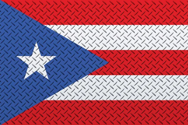 Flag Puerto Rico Metal Wall Background — Stok fotoğraf
