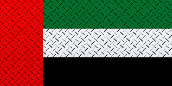 Bandera Emiratos Árabes Unidos Sobre Fondo Pared Metal —  Fotos de Stock