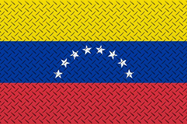 Steagul Venezuelei Fundal Perete Metalic — Fotografie, imagine de stoc
