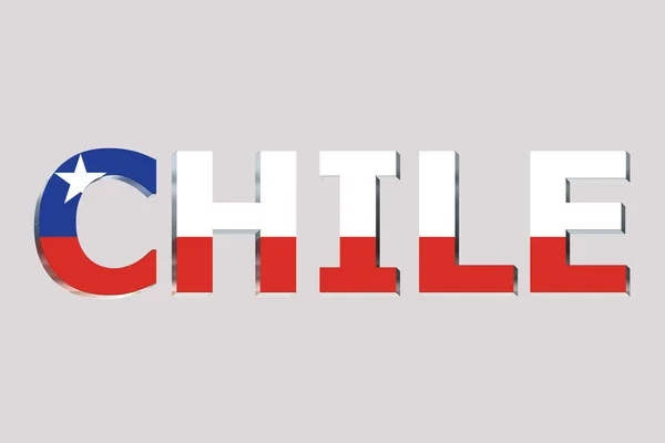Bandera Chile Sobre Fondo Texto — Foto de Stock