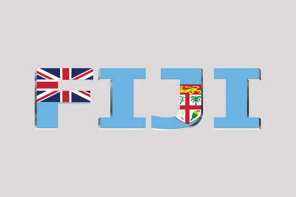 Flag Fiji Text Background — Stock Photo, Image