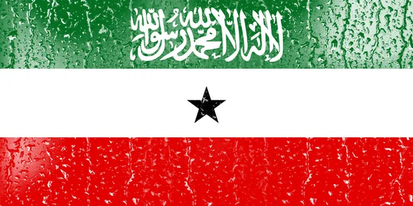 Flag Somaliland Glass Water Drop Background — Stock Photo, Image