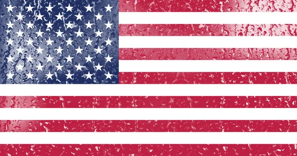 Vlag Van Verenigde Staten Van Amerika Een Glas Met Waterdruppel — Stockfoto