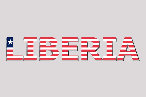 Bandeira Libéria Fundo Texto — Fotografia de Stock