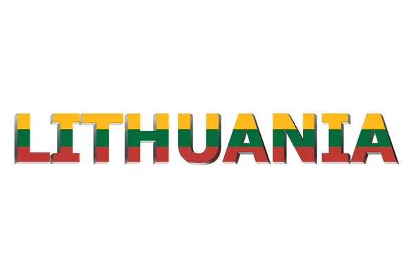 Флаг Литвы Текстовом Фоне — стоковое фото