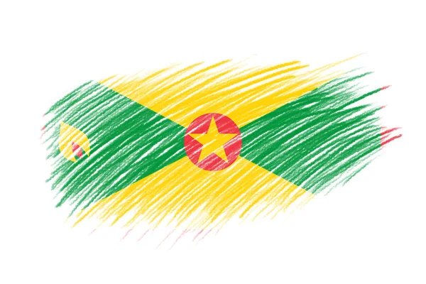 Flag Grenada Vintage Style Brush Background — Stock Photo, Image