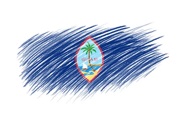 Bandera Guam Estilo Vintage Cepillo Fondo —  Fotos de Stock