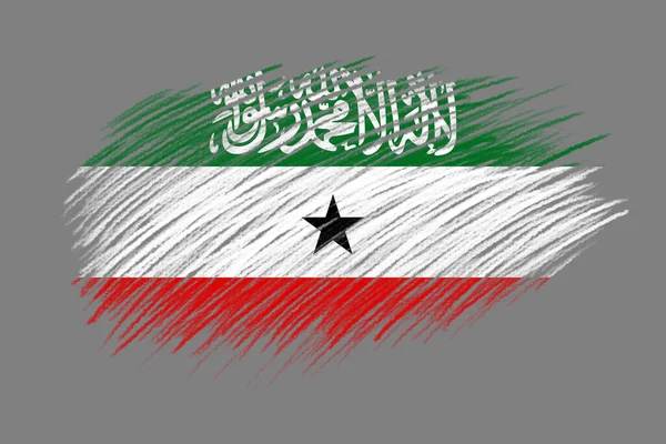 Bandera Somalilandia Sobre Fondo Cepillo Estilo Vintage — Foto de Stock