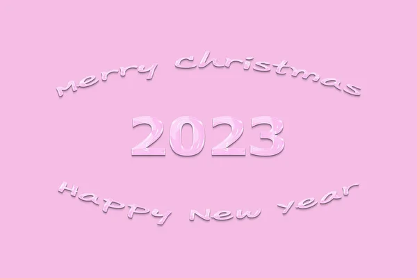 Illüstrasyon Yeni Yıl Konsepti 2023 Tasarımı Dönüş Renk Arkaplanı Üzerinde — Stok fotoğraf