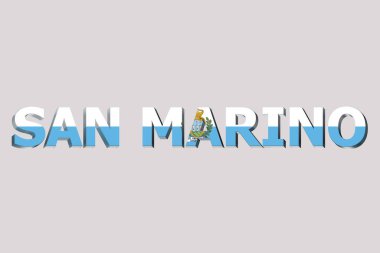 San Marino 'nun 3D Bayrağı.