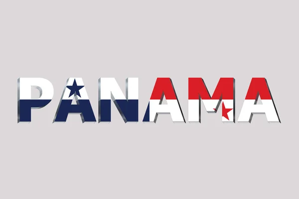 Bandera Panamá Fondo Texto — Foto de Stock
