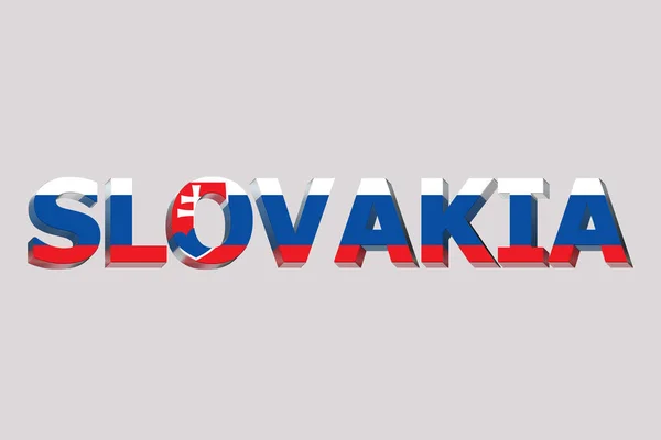 Флаг Словакии Текстовом Фоне — стоковое фото