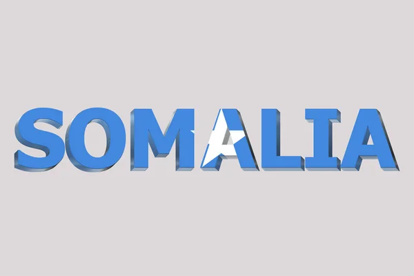 Zászló Szomália Szöveges Háttérrel — Stock Fotó