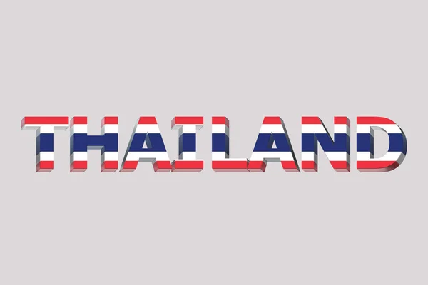 Flagga Thailand Textbakgrund — Stockfoto